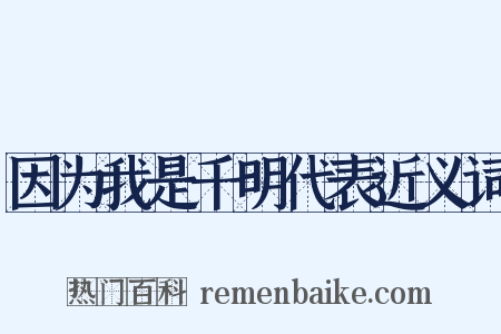 因为我是千明代表近义词是什么意思的图片